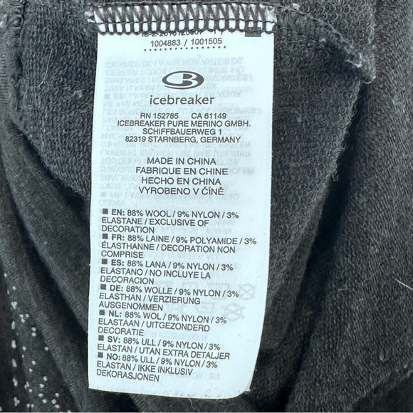 Icebreaker Womens XS Crewneck Pullover Sweatshirt Wool Blend Polka Dot Gray - Picture 4 of 7